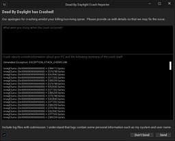 #6051 Game Crashes During Post-Offering Screen Load - Dead by Daylight